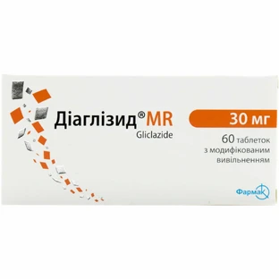 Діаглізид MR табл. з модиф. вивільн. 30 мг №60