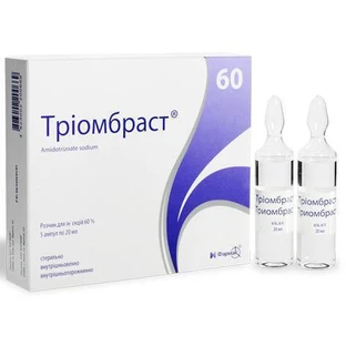 Тріомбраст р-н д/ін. 60 % амп. 20 мл, в пачці №5