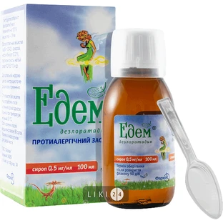 Едем сироп 0.5 мг/мл фл. 100 мл, з доз. ложкою, і склянкою