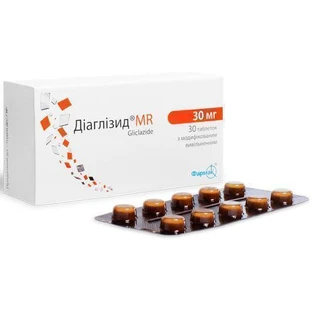 Діаглізид mr табл. з модиф. вивільн. 30 мг №30