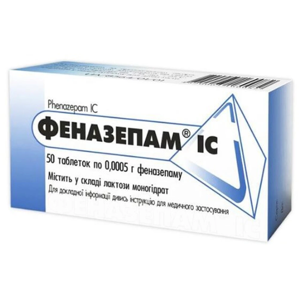 Феназепам ic табл. 0,001 г блистер №50: цены и характеристики