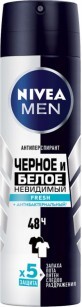Дезодорант-антиперспирант для мужчин Nivea Невидимая Защита для черного и белого Fresh 150 мл