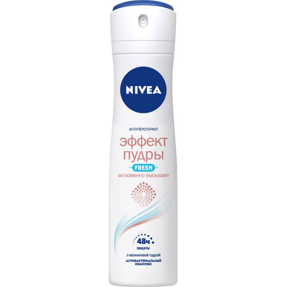 Дезодорант Nivea Эффект Пудры Fresh спрей-антиперспирант с антибактериальным комплексом 150 мл: цены и характеристики