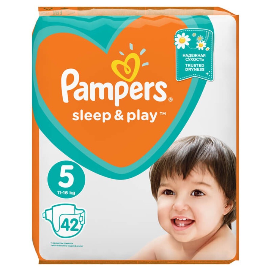 Підгузки Pampers Sleep&Play Розмір 5 (Junior) 11-16 кг, 42 шт: ціни та характеристики