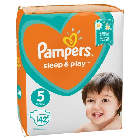 Підгузки Pampers Sleep&Play Розмір 5 (Junior) 11-16 кг, 42 шт: ціни та характеристики
