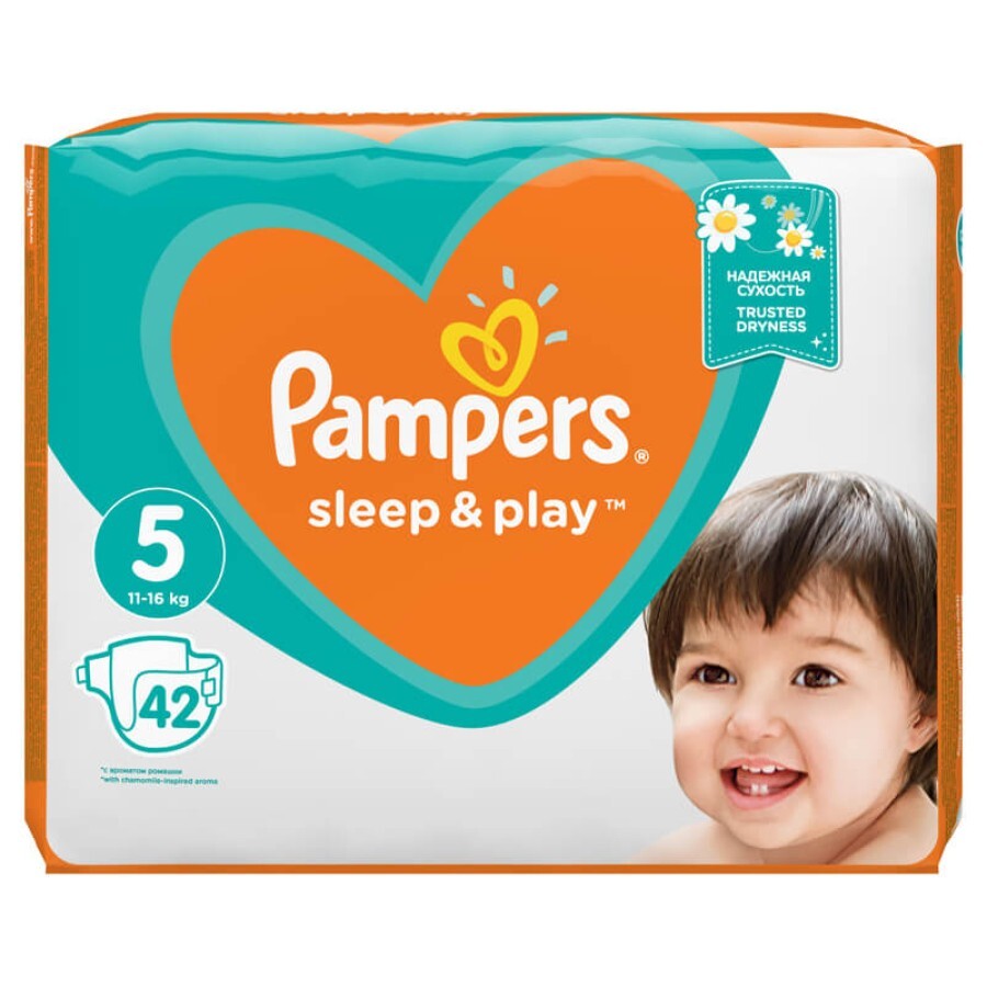 Подгузники Pampers Sleep & Play Размер 5 (Junior) 11-16 кг, 42 шт: цены и характеристики