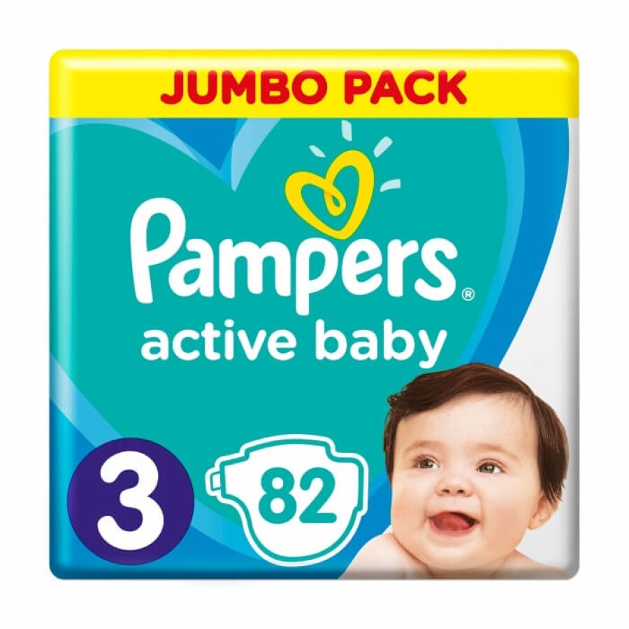 Підгузки Pampers Active Baby Розмір 3 (Midi) 6-10 кг 82 шт: ціни та характеристики