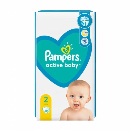 Підгузки Pampers Active Baby Розмір 2 (4-8 кг) 64 шт: ціни та характеристики