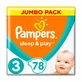 Підгузки Pampers Sleep&Play Розмір 3 (Midi) 6-10 кг, 78 шт