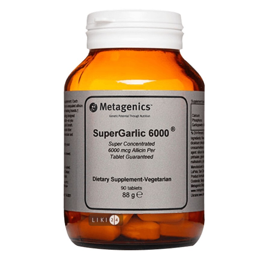SuperGarlic Metagenics 6000 №90 таблетки: цены и характеристики