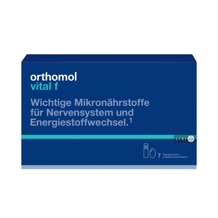 Orthomol Vital F питьевые флаконы курс 7 дней: цены и характеристики
