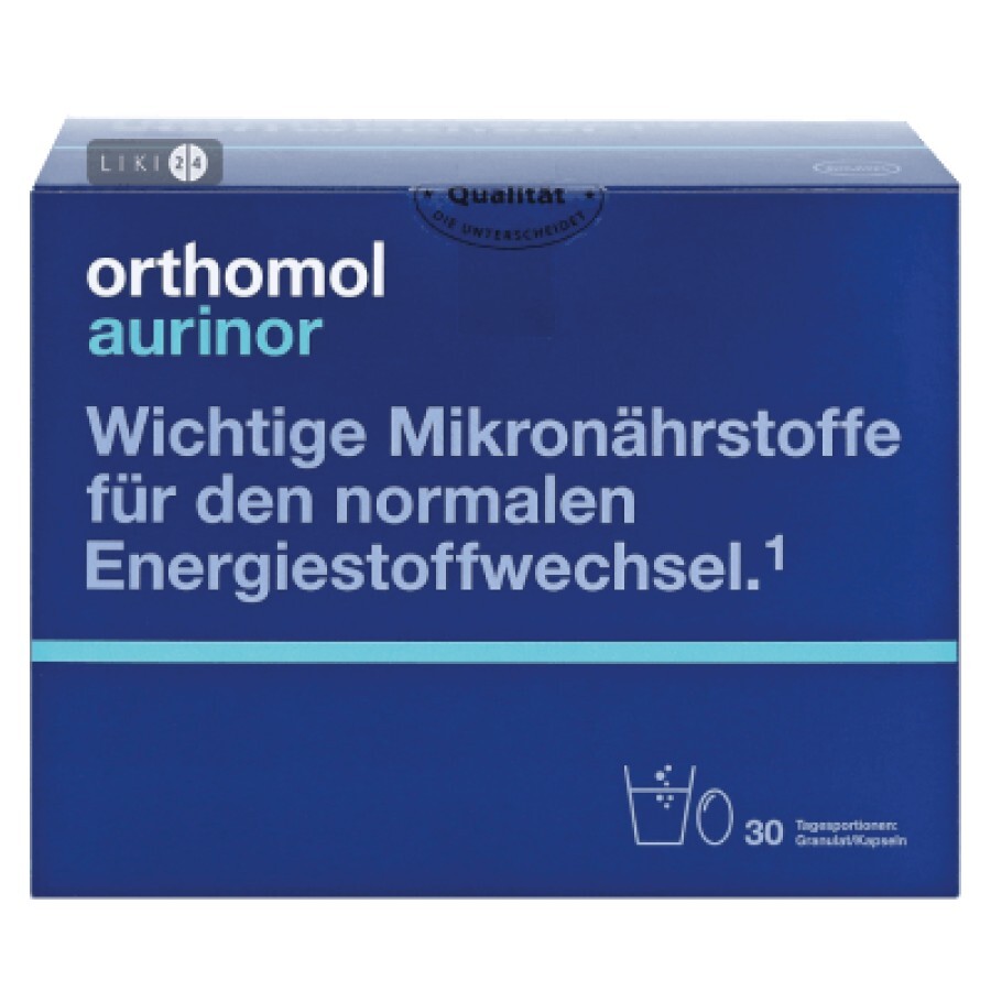 Orthomol Aurinor гранули + капсули 30 днів: ціни та характеристики