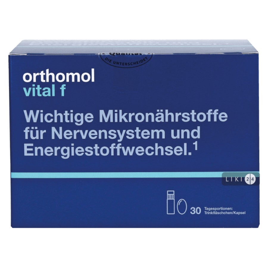Orthomol Vital F питьевые флаконы курс 30 дней: цены и характеристики
