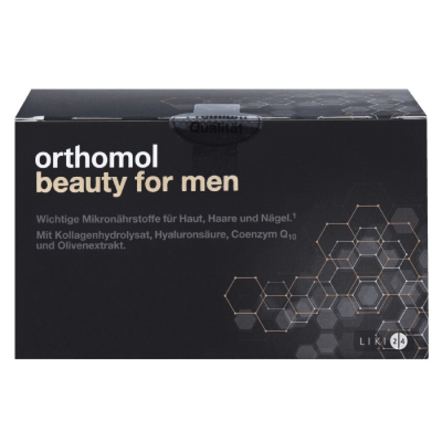 Orthomol Beauty for men 30 днів для покращення стану шкіри, нігтів та волосся: ціни та характеристики