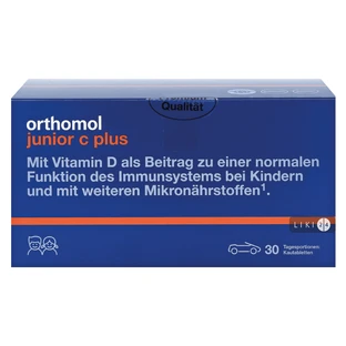 Orthomol Junior C Plus Жевательные конфеты-машинки лесная ягода 30 дней