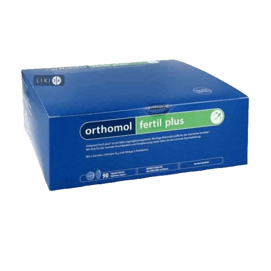 Orthomol Fertil plus капсули вітаміни для чоловіків в період планування вагітності 90 днів: ціни та характеристики