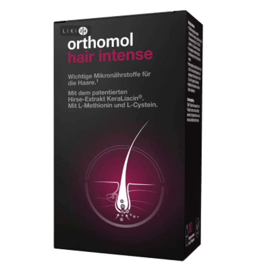 Orthomol Hair Intense капсули для покращення стану та відновлення волосся 30 днів: ціни та характеристики