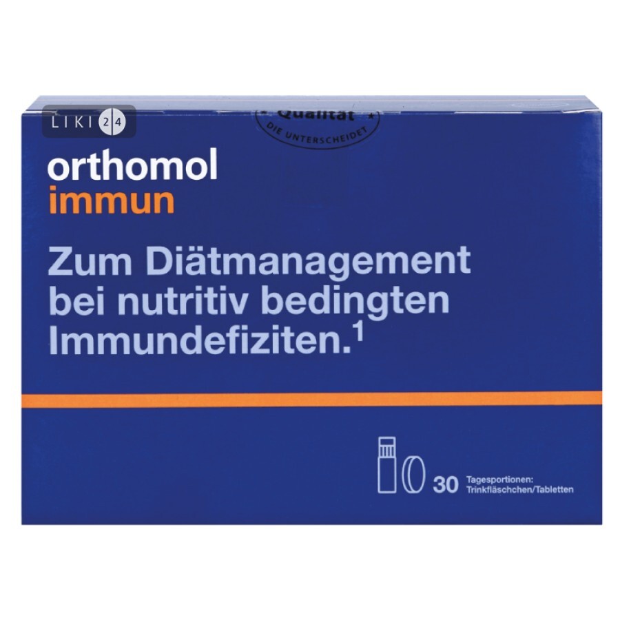 Orthomol Immun питьевая бутылочка + таблетки восстановления иммунной системы 7 дней: цены и характеристики