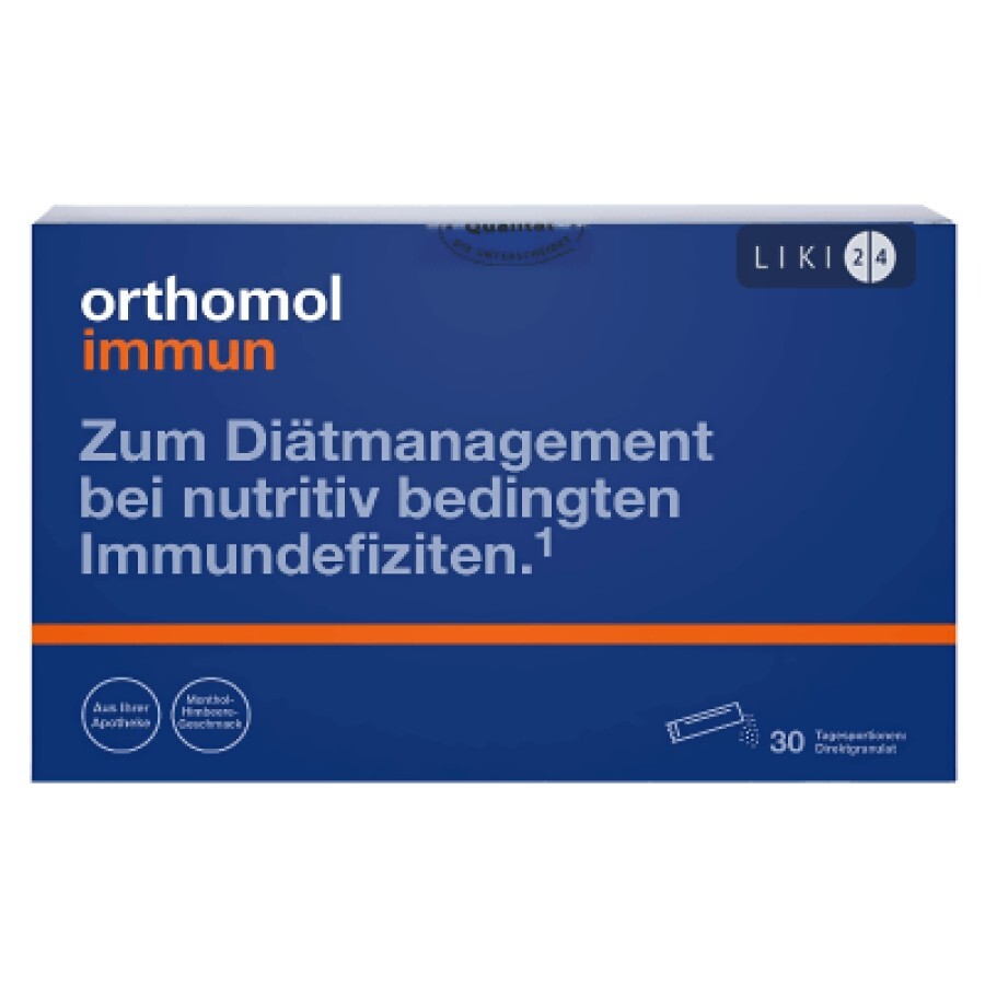 Orthomol Immun Directgranulat Menthol - Малина директ гранул восстановления иммунной системы 30 дней: цены и характеристики