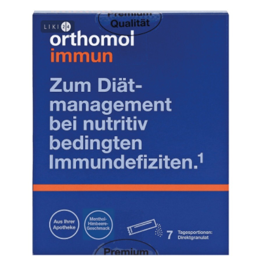 Orthomol Immun Directgranulat Menthol - Малина восстановления иммунной системы 7 дней: цены и характеристики