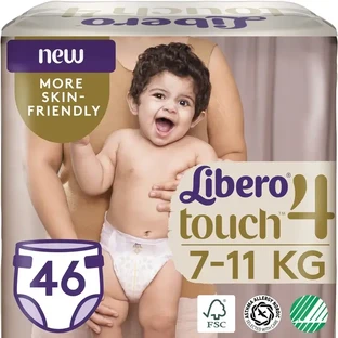 Подгузники Libero Touch размер 4 (7-11 кг), 46 шт