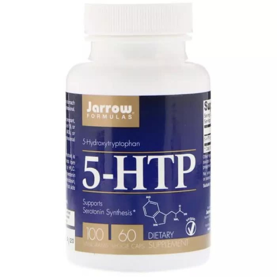 5-HTP (гідрокситриптофан) 100 мг Jarrow Formulas 60 вегетаріанських капсул: ціни та характеристики