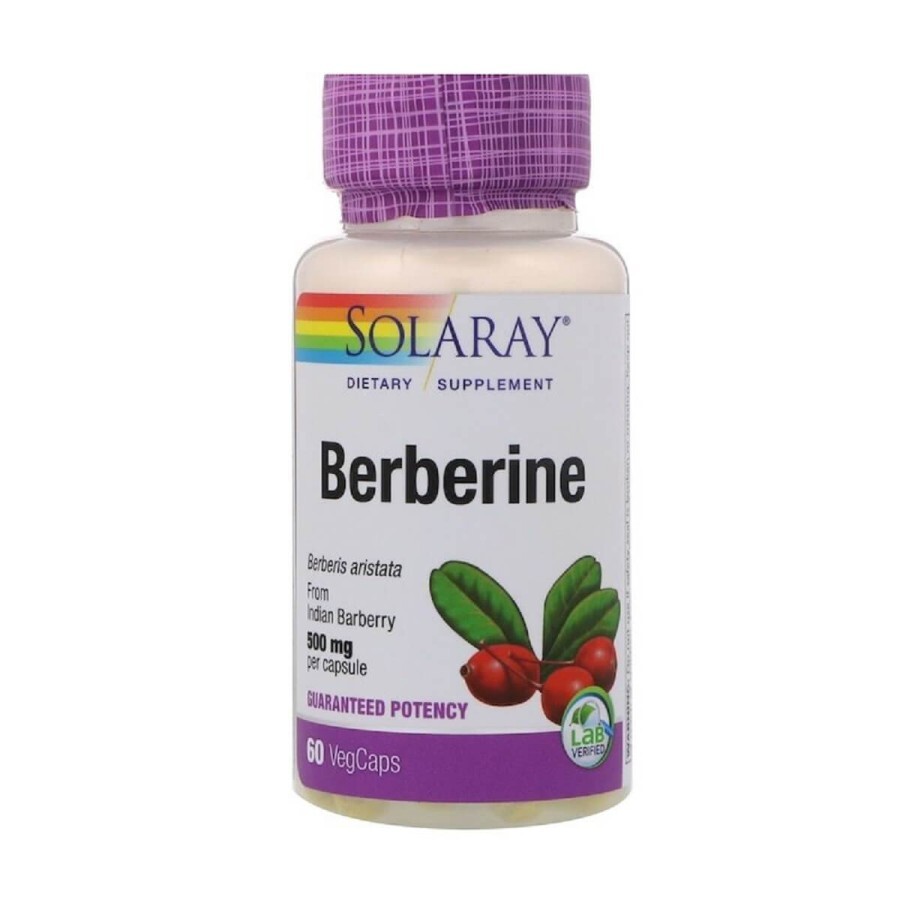 Берберин 500 мг Berberine Solaray 60 вегетарианских капсул: цены и характеристики