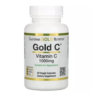 Витамин C Gold C 1000 мг California Gold Nutrition 60 вегетарианских капсул