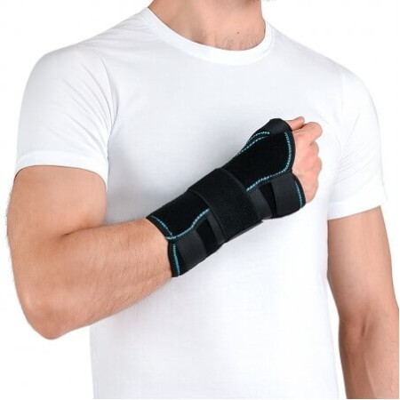 Бандаж Алком 4065 на променезап'ястковий суглоб з відведенням великого пальця руки, розмір 1 прав., чорний