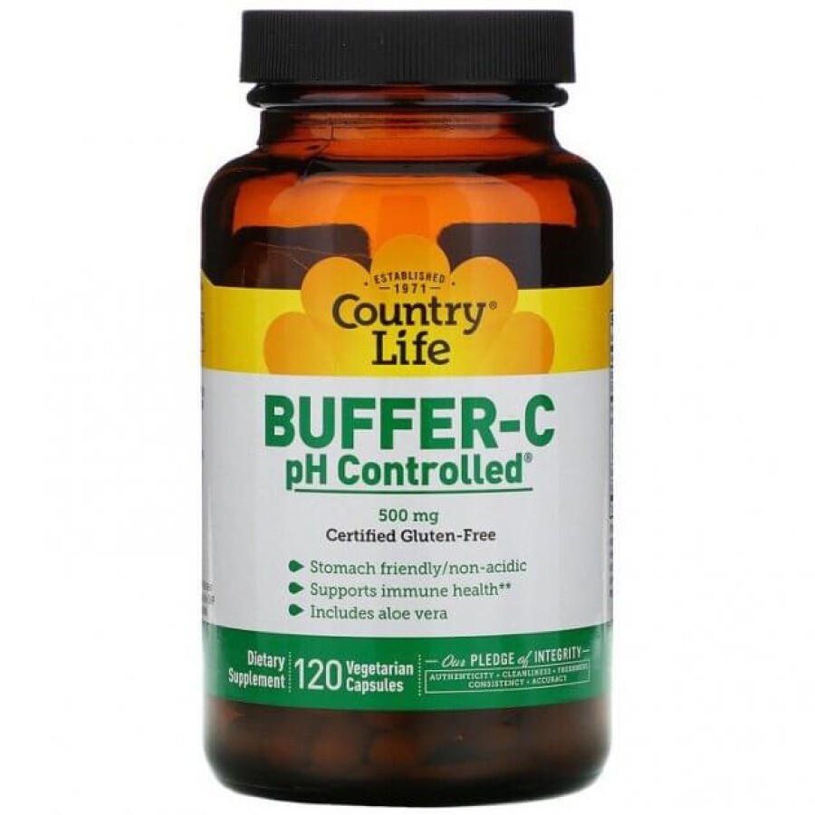 Вітамін С Buffer-C Ph Controlled Country Life 120 капсул: ціни та характеристики