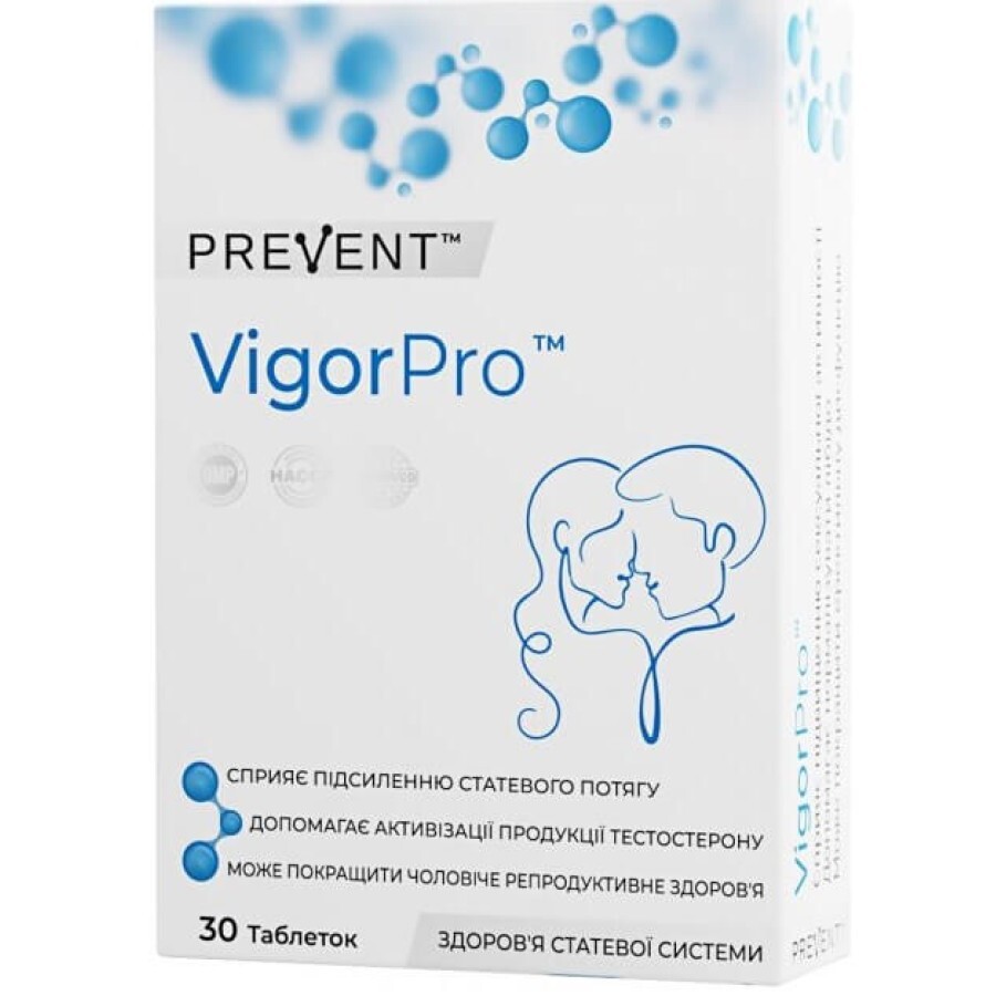 Комплексный суплемент Prevent VigorProдля здоровья мужской половой системы, таблетки № 30: цены и характеристики