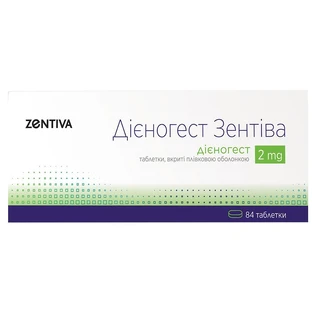 Диеногест зентива табл. п/плен. оболочкой 2 мг блистер №84