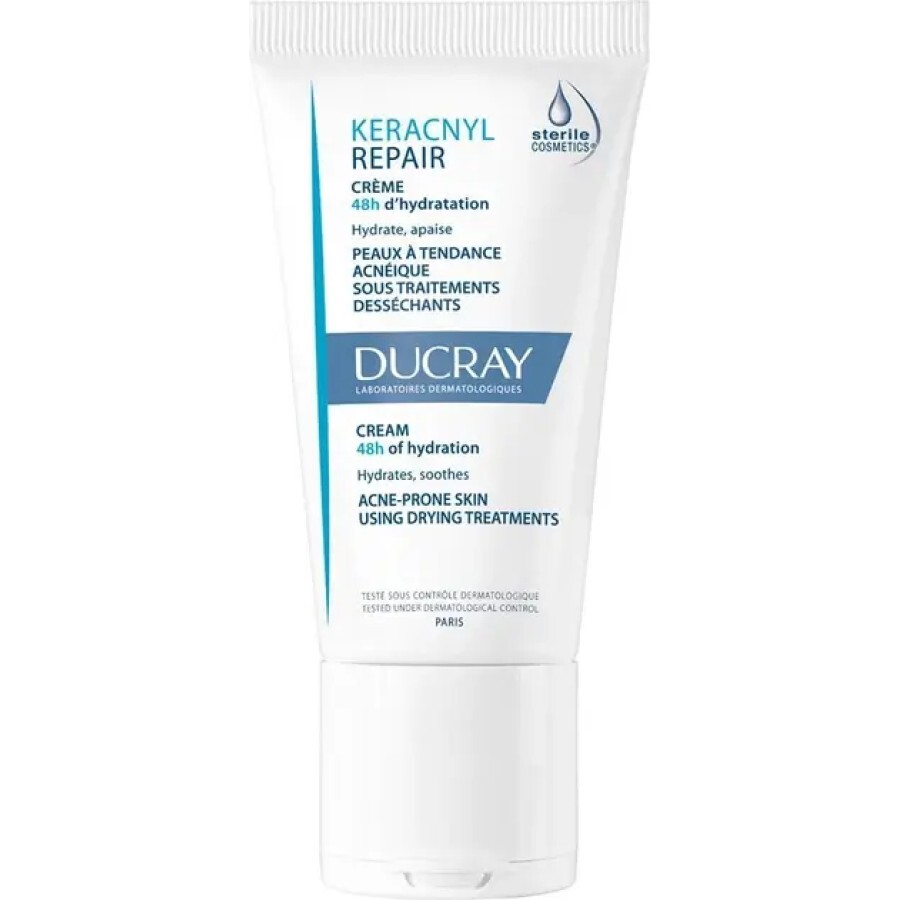 Крем для обличчя Ducray Keracnyl Repair Cream, відновлювальний, 50 мл: ціни та характеристики
