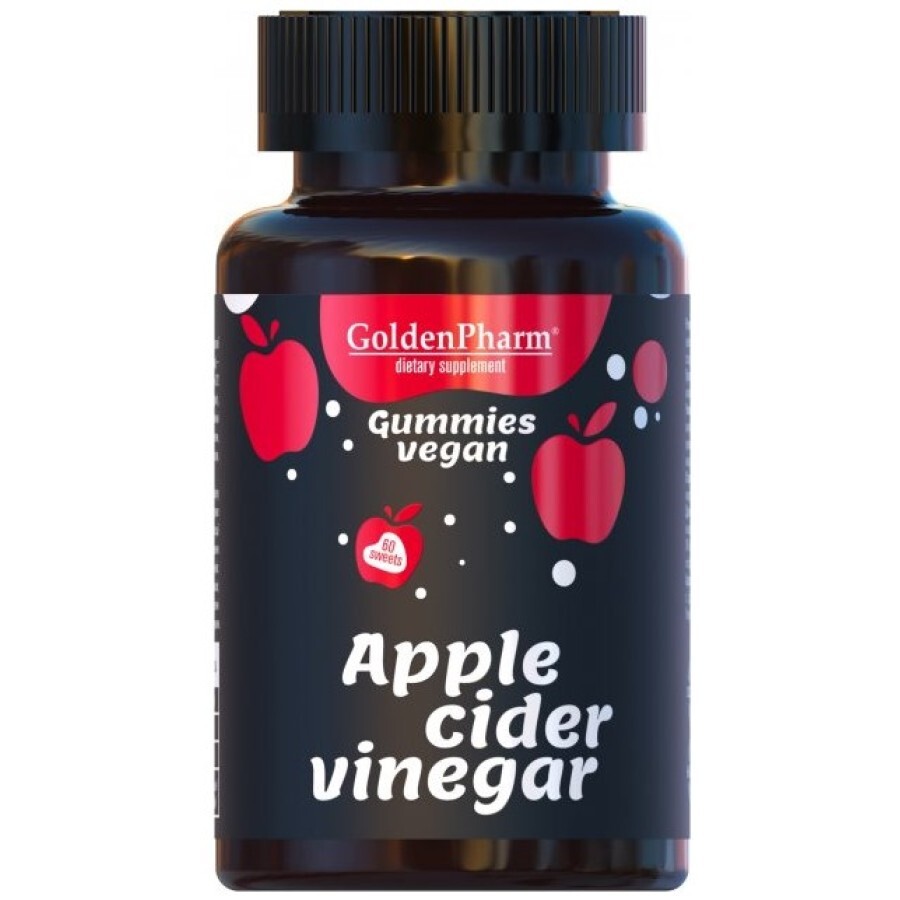 Яблучний оцет Apple Cider Vinegar Голден-фарм веган мармелад, №60: ціни та характеристики