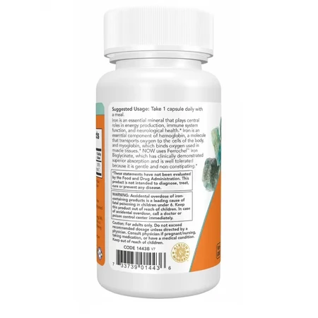 Железо Now Foods Iron 18 мг капсулы, №120: цены и характеристики