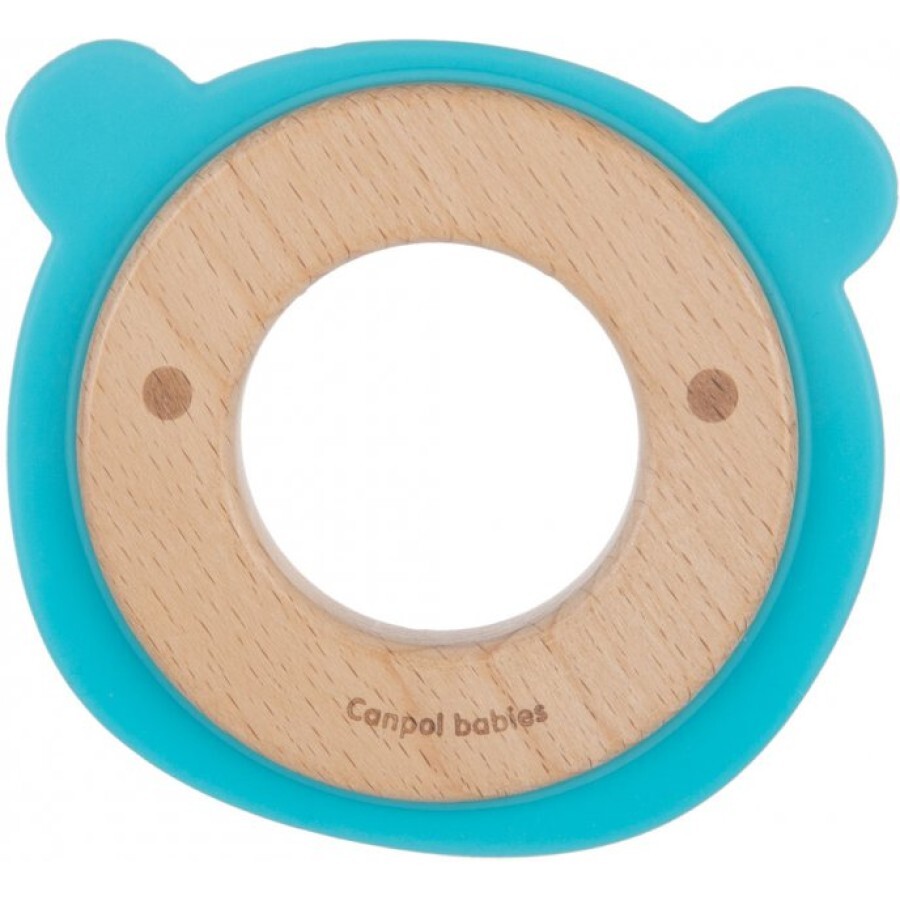 Іграшка-прорізувач Canpol Babies 80/304 Ведмедик, бірюзова: ціни та характеристики