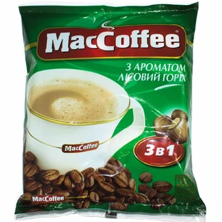 Кофейный напиток maccoffee 3 в 1 18 г, лесной орех №20
