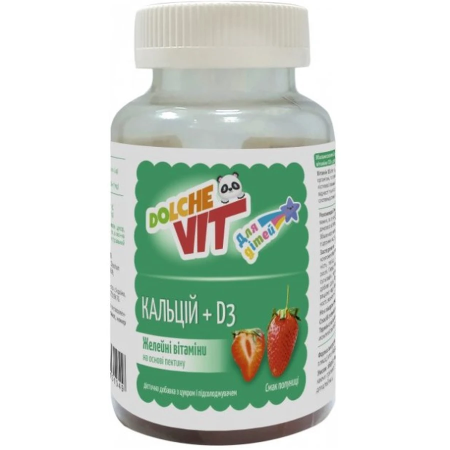 Dolche Vit Кальцій + D3 пастилки желейні для дітей, 90 шт.: ціни та характеристики