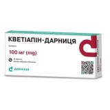 Кветіапін-Дарниця 100 мг таблетки, вкриті плівковою оболонкою, №30
