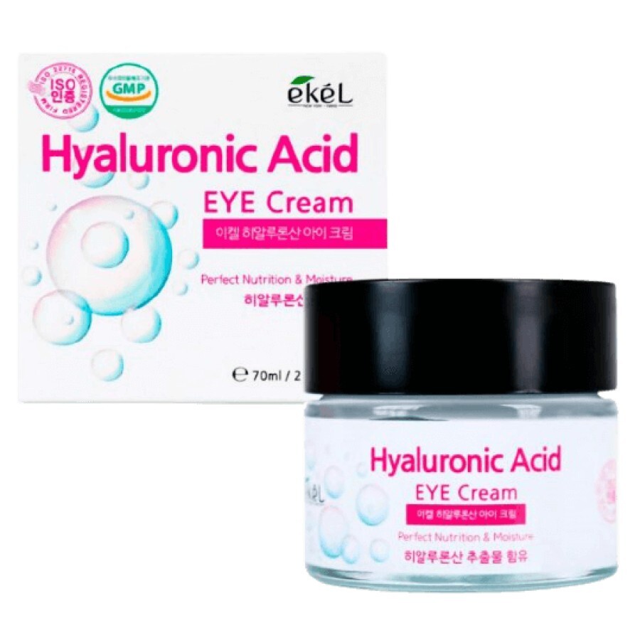Крем для шкіри навколо очей Ekel інтенсивно зволожуючий з гіалуронової кислотою, 70 мл: ціни та характеристики