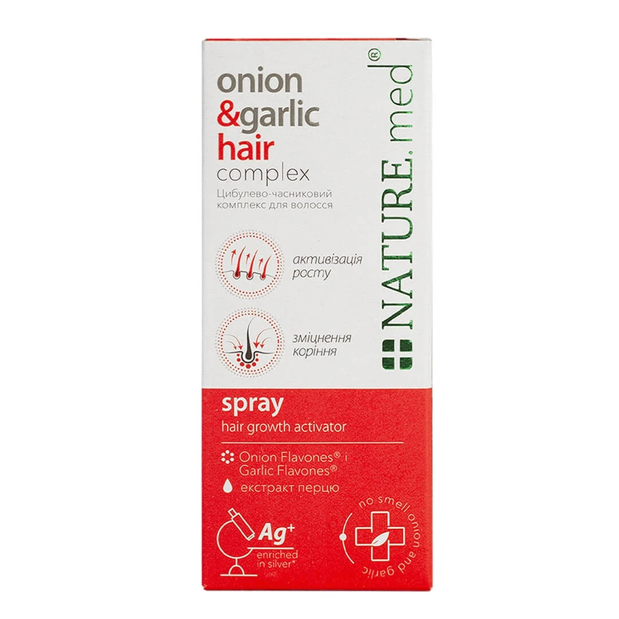 Спрей NATURE.med Onion & Garlic Hair Complex Spray Цибулево-часниковий комплекс для волосся, 30 мл: ціни та характеристики