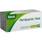 Метформин Тева 500 мг таблетки, покрытые пленочной оболочкой, №50: цены и характеристики