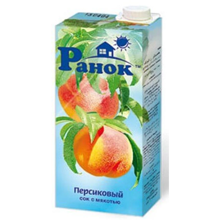 Сік Ранок Персиковий з м'якоттю, 1 л: ціни та характеристики
