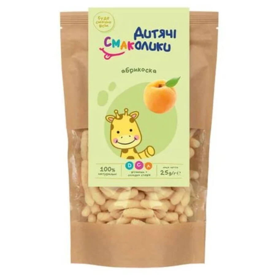 Детские вкусности с абрикосом, от 3 лет, 25 г: цены и характеристики