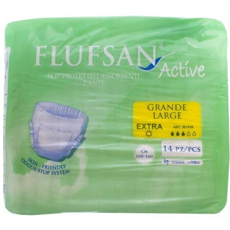 Подгузники-трусики для взрослых FLUFSAN Active Large размер L (70+ кг, 100-140 см), 14 шт