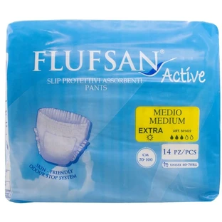 Подгузники-трусики для взрослых FLUFSAN Active Medium размер M (40-70 кг, 70-100см), 14 шт