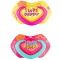 Пустышка Canpol babies NEON LOVE 22/653_pin, 6-18 мес., розовая, силикон., симметр. №2