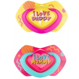 Пустышка  Canpol babies NEON LOVE 22/653_pin, 6-18 мес., розовая, силикон., симметр. №2