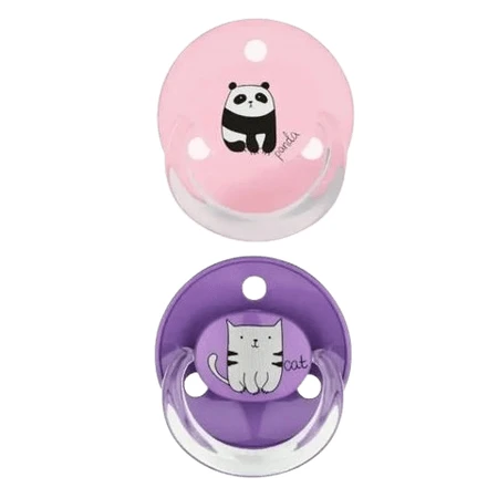 Пустышка силиконовая Baby-Nova 26366-1 круглая с рисунком и кольцом для девочек 0-24 месяцев, 2 шт.: цены и характеристики