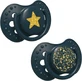 Пустушка силіконова динамічна Lovi Stardust, 22/893-green, 3-6 місяці, 2 шт